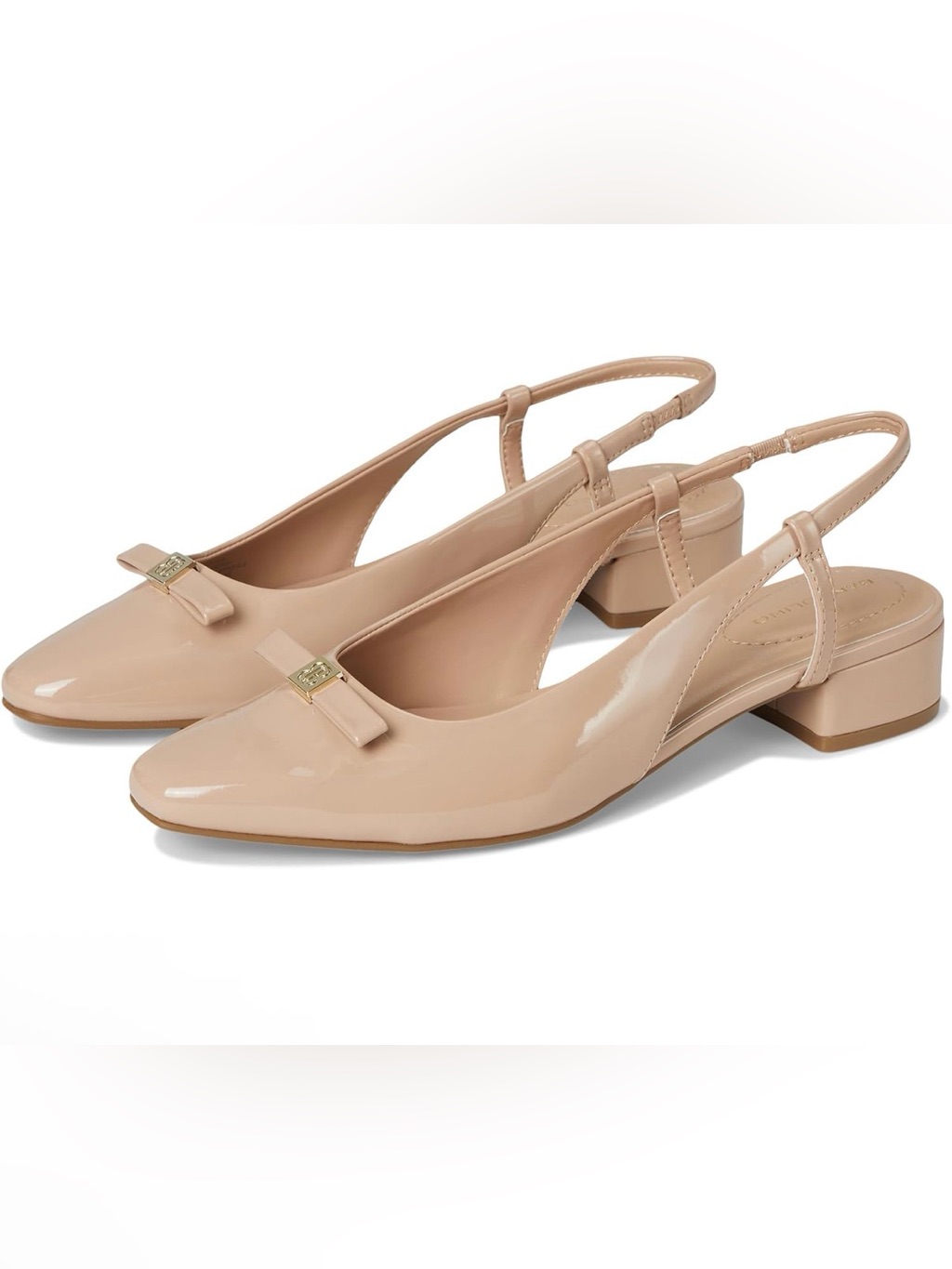Nib | Bandolino Andes Patent Leather Sling Back Kitten Heels | 9.5